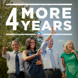 Obama, tweet, 4 more years, four more years,