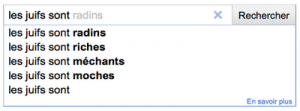 google suggest, juif