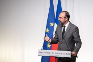 Edouard Philippe lors de l'inauguration du tribunal de Paris le 1er mai 2019