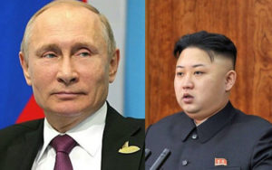 Photo montage avec Vladimir Poutine et Kim Jong Un