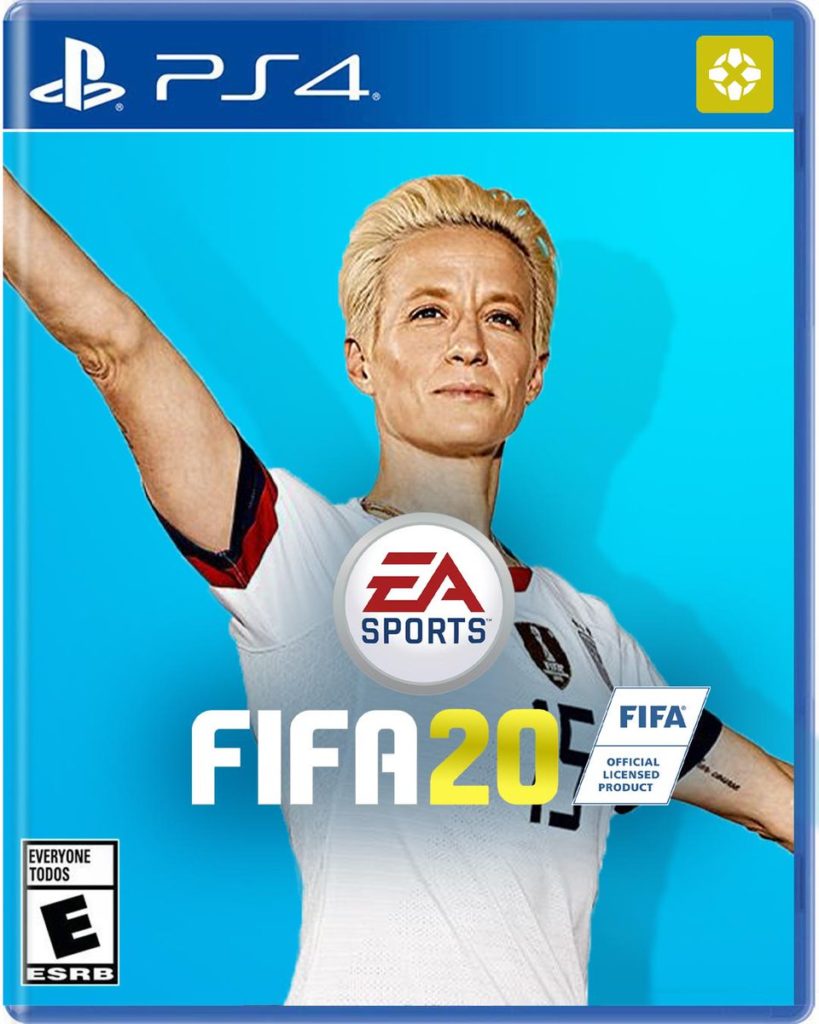 Couverture imaginée de FIFA20 avec Megan Rapinoe, imaginée par IGN