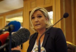 Marine Le Pen, présidente du Rassemblement National (RN)