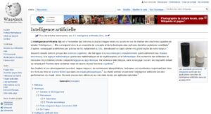 Wikipedia interlligence artificielle