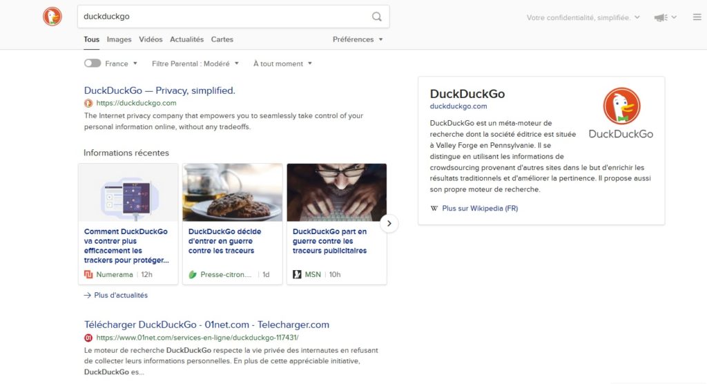 DuckDuckGo navigateur guerre traceurs