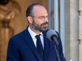 Edouard Philippe lors d'une conférence de presse.